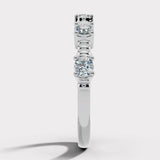 "Arria" Raised Round Brilliant 0.55ct Diamond Half Eternity Ring ET17