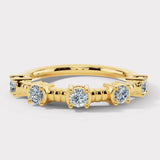 "Arria" Raised Round Brilliant 0.55ct Diamond Half Eternity Ring ET17
