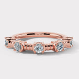 "Arria" Raised Round Brilliant 0.55ct Diamond Half Eternity Ring ET17