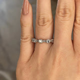 "Arria" Raised Round Brilliant Diamond Half Eternity Ring ET17 - HEERA DIAMONDS