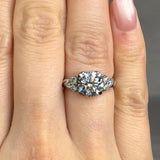 "Arvyn" 1.5 Carat Round Cut Lab Grown Diamond Shoulder Engagement Ring HLR566