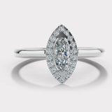 "Ashley" 1 Carat Halo Marquise Cut Engagement Ring HAMC02