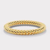 "Aspen" Minimalist Twisted Rope Contemporary Eternity Ring ET72