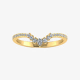 "Aveline" Pear & Round Cut 0.28 Carat Diamond Half Eternity Ring ET84