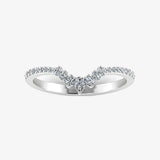 "Aveline" Pear & Round Cut 0.28 Carat Diamond Half Eternity Ring ET84