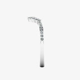 "Aveline" Pear & Round Cut 0.28 Carat Diamond Half Eternity Ring ET84