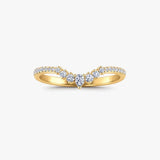 "Aveline" Pear & Round Cut 0.28 Carat Diamond Half Eternity Ring ET84