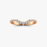 "Aveline" Pear & Round Cut 0.28 Carat Diamond Half Eternity Ring ET84