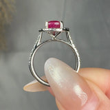 "Avelora" 2.04 Carat Pear Cut Diamond Shoulder Engagement Ring HR1499 HEERA DIAMONDS