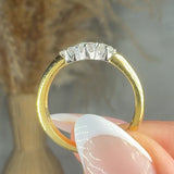 "Avenoir" 0.38 Carat Round Cut Natural Diamond Trilogy Engagement Ring MDR3338