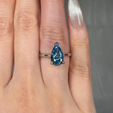 "Aventhys" Blue Sapphire 2 Carat Pear Cut Lab Grown Diamond Engagement Ring HLM519 HEERA DIAMONDS