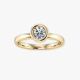"Avessique" 0.40 Carat  Round Cut Natural Diamond Solitaire Engagement Ring MDR3607