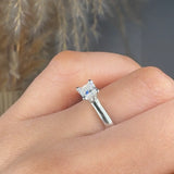 "Aviora" 0.50 Carat Princess Cut Natural Diamond Solitaire Engagement Ring MDC941