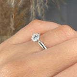 "Aviora" 0.54 Carat Round Cut Natural Diamond Solitaire Engagement Ring MDC851