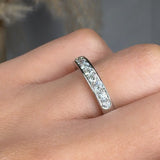 "Avlissea" 0.4 Carat 11 Stone Grain Set Rounded Edge Natural Diamond 3mm Half Eternity Band MDR4382 HEERA DIAMONDS
