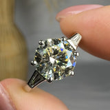 "Avyelle" 1.79 Carat Round Cut Trilogy Lab Grown Diamond Engagement Ring HR1959 HEERA DIAMONDS
