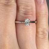 "Avyraen" 0.3 Carat Oval Cut Solitaire Natural Diamond Engagement Ring HR1939