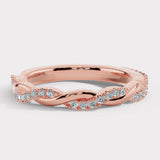 "Ayla" Micro Set 0.40ct Diamond Intertwined Shaped Eternity Ring ET57