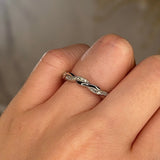 "Ayla" Intertwined Pave Shaped Diamond Eternity Ring E57 - HEERA DIAMONDS