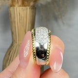 "Azzeline" 0.92 Carat Round Cut Natural Bespoke Diamond Half Eternity Ring MDR3273
