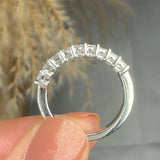 "Azzora" 1 Carat Princess Cut Natural Diamond Half Eternity Ring MDR4225