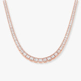 BAGUETTE CUT DIAMOND CHANNEL SETTING Necklace IN 18K WHITE GOLD