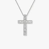BAGUETTE CUT DIAMOND CROSS PENDANT