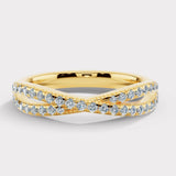 "Bianca" Crossover Micro Set 0.25ct Diamond Eternity Ring ET66