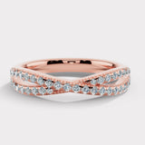"Bianca" Crossover Micro Set 0.25ct Diamond Eternity Ring ET66