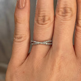 "Bianca" Crossover Pavé Diamond Eternity Ring ET66 - HEERA DIAMONDS