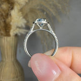 "Bloom" 1 Carat Round Cut Diamond Shoulder Engagement Ring HLR456