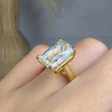 "Cael" 4.05 Carat Emerald Cut Solitaire Lab Grown Diamond Engagement Ring HM1728 HEERA DIAMONDS