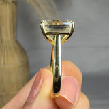 "Cael" 4.05 Carat Emerald Cut Solitaire Lab Grown Diamond Engagement Ring HM1728 HEERA DIAMONDS