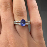 "Calyra" 0.60 Carat Oval Cut Diamond Shoulder Engagement Ring RAM577R HEERA DIAMONDS