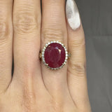 "Calzirel" Ruby 11.12 Carat Oval Cut Lab Grown Diamond Shoulder Engagement Ring HLR15 HEERA DIAMONDS