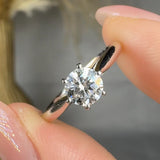 "Celestique" 0.52 Carat Round Cut Natural Diamond Solitaire Engagement Ring MDC895