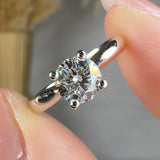 "Celestra" 0.71 Carat  Round Cut Natural Diamond Solitaire Engagement Ring MDC696