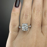 "Celina" Radiant Cut 2 Carat Diamond Shoulder Engagement Ring HEERA DIAMONDS
