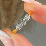 "Cezanne" 0.31 Carat Round Cut Natural Diamond Trilogy Engagement Ring MDR3343