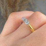 "Cezanne" 0.31 Carat Round Cut Natural Diamond Trilogy Engagement Ring MDR3343