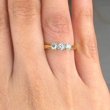 "Cezanne" 0.31 Carat Round Cut Natural Diamond Trilogy Engagement Ring MDR3343