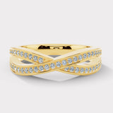 "Ciana" Crossover Grain Set 0.20ct Diamond Eternity Ring ET67