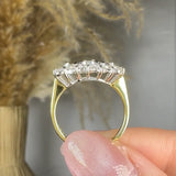 "Cireva" 1.15 Carat Round & Emerald Cut Natural Diamond Engagement Ring MDR4310