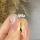 "Cireva" 1.15 Carat Round & Emerald Cut Natural Diamond Engagement Ring MDR4310