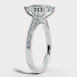 "Crussey" 5 Carat Cushion Cut Diamond Matching Bridal Set Engagement Ring HEERA DIAMONDS