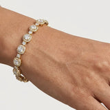 Cushion Shape Halo 12 Carat Diamond Bracelet BRHACC