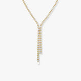 DIAMOND BOW TIE NECKLACE IN 18K WHITE GOLD