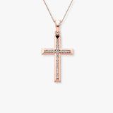 DIAMOND CHANNEL SETTING CROSS PENDANT
