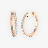 DIAMOND CLAW SET HOOP EARRINGS