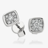 DIAMOND CLUSTER RUB OVER SETTING EARRINGS HEERA DIAMONDS